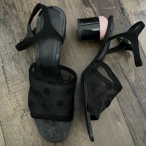 Zara Mesh Polka Dot Sandals